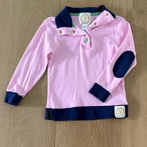 Beaufort bonnet girls Pink and Navy Long Sleeve pullover 3T